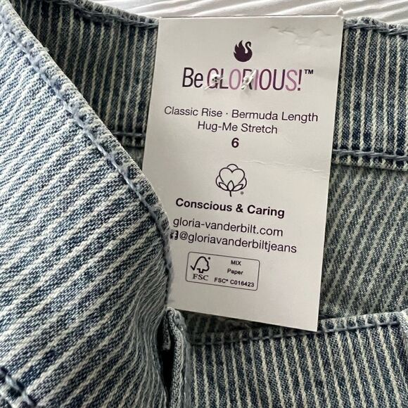 🆕 Gloria Vanderbilt Amanda Denim Bermuda Shorts size 6 - Picture 4 of 10